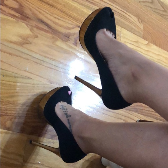 Zara peep toe pump with metallic platform - Picture 7 of 8